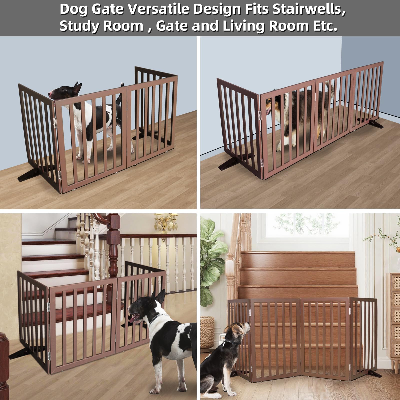 SFJC wooden gate with stainless hinges for durable, long-lasting setup.