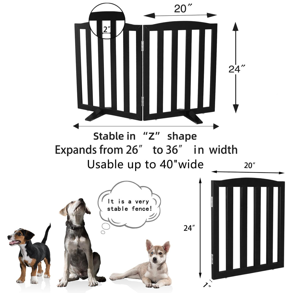 SFJC dog gate stands 24 inches high for mid-sized spaces