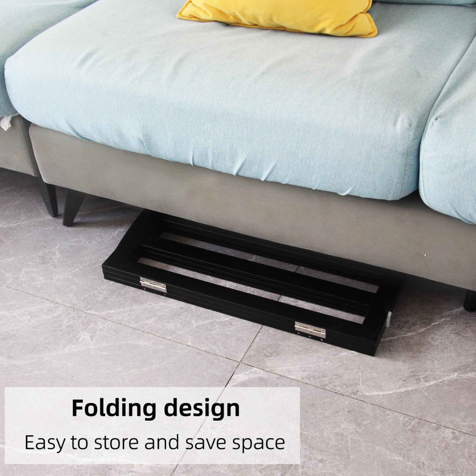 SFJC dog gate wooden black hinge detail highlights durability and easy hinge action.
