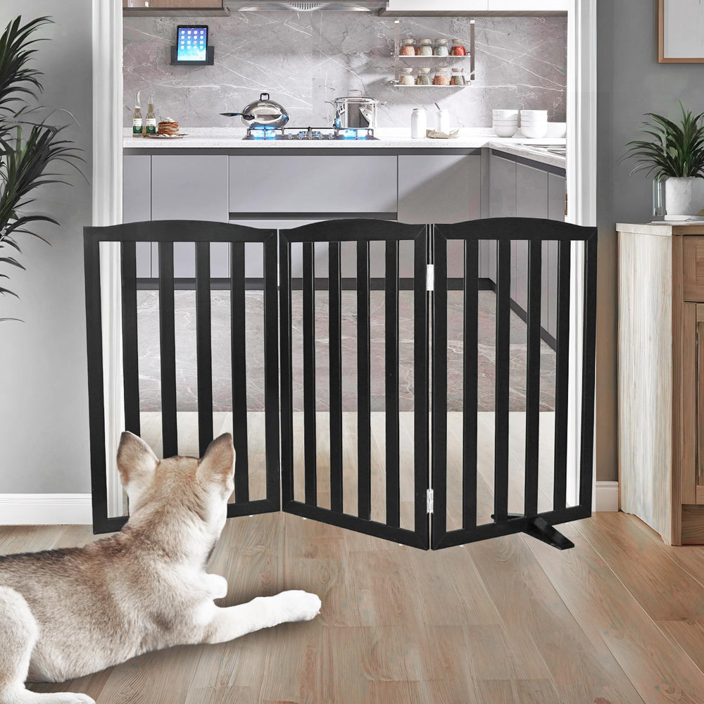 SFJC foldable dog gate folded compact for storage
