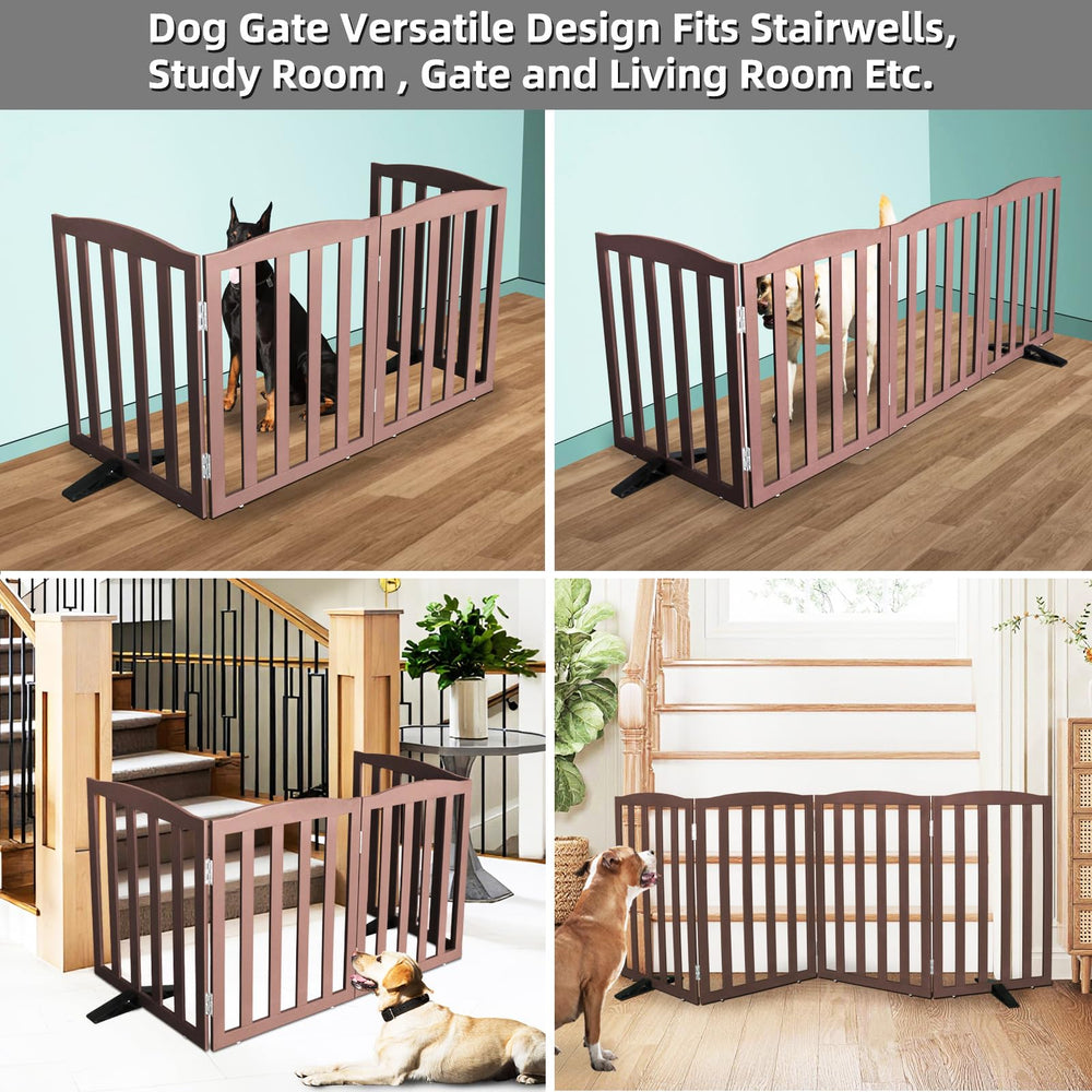 SFJC expanded gate in use blocks stairs and doorways with free-standing stability