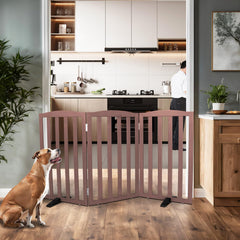 SFJC foldable gate folded into a compact Z-shape for versatile indoor setup