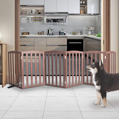 SFJC dog gate folded into wide Z-shape acts as a versatile room divider.