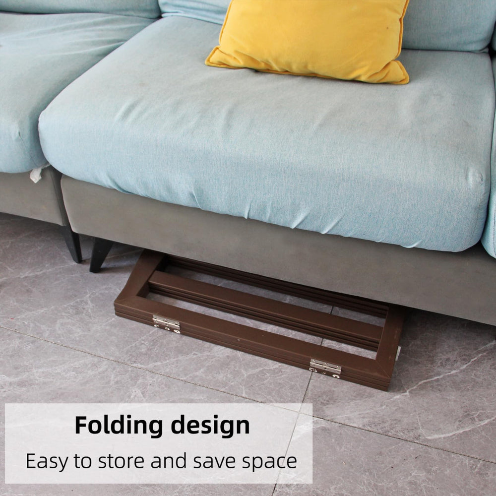 SFJC indoor dog gate with wooden brown finish for modern homes.