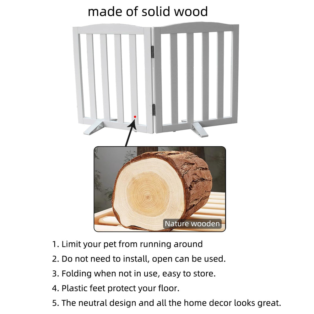 SFJC two-panel freestanding gate collapses neatly for compact storage.