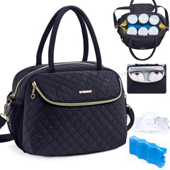 SFYBYHEART breastmilk cooler bag front view for on-the-go moms