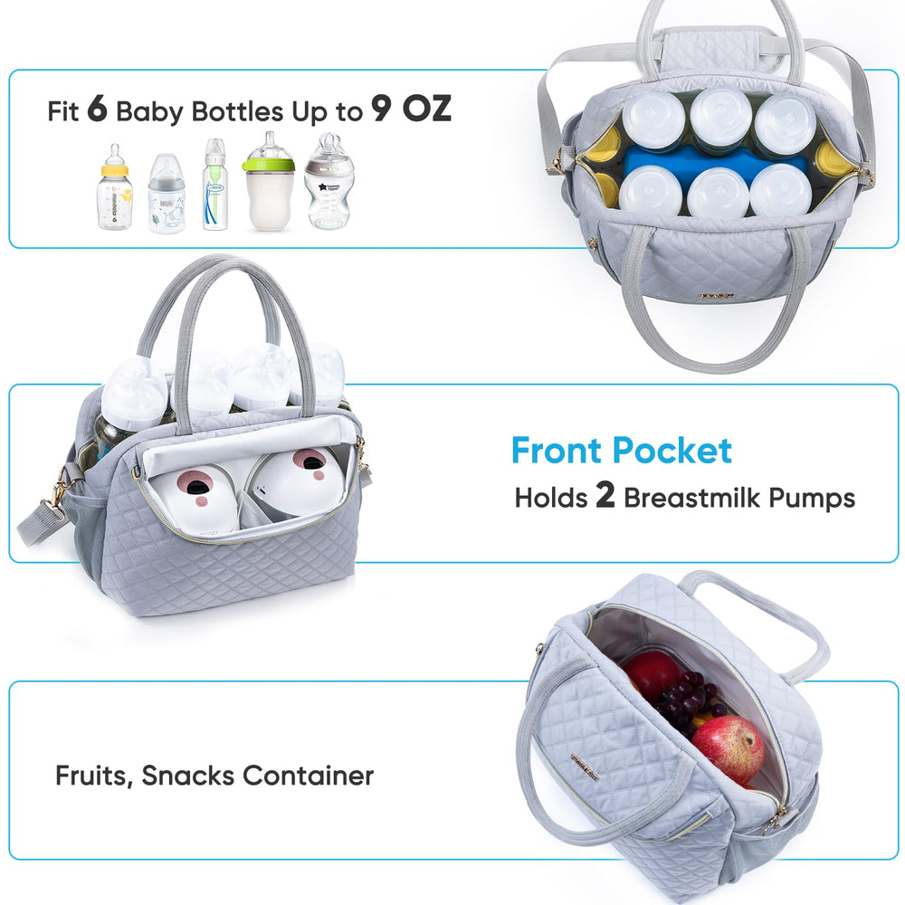 SFYBYHEART cooler bag interior showing organized compartments