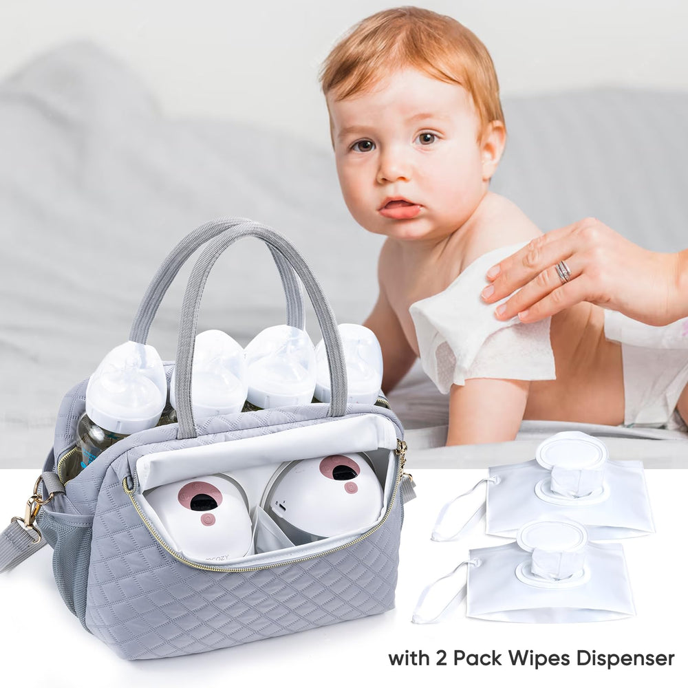 SFYBYHEART two-pack refillable wipe dispensers for on-the-go use