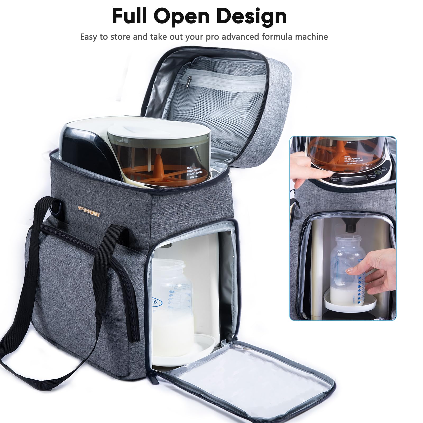 SFYBYHEART carrying case water level window lets you check water at a glance.