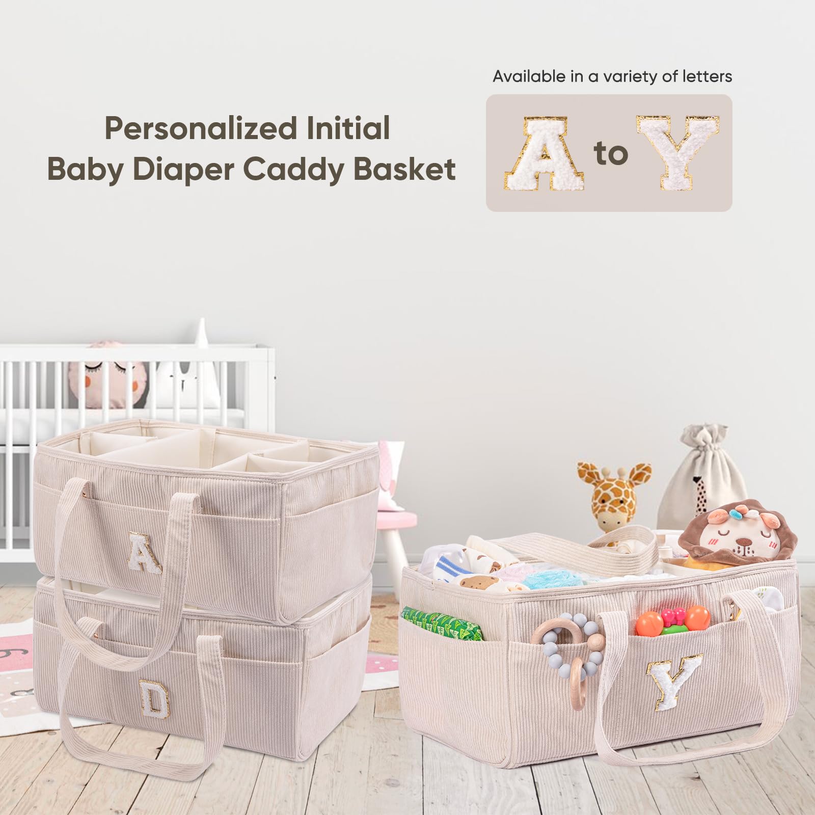 Versatile baby organizer suitable as bath caddy and diaper tote