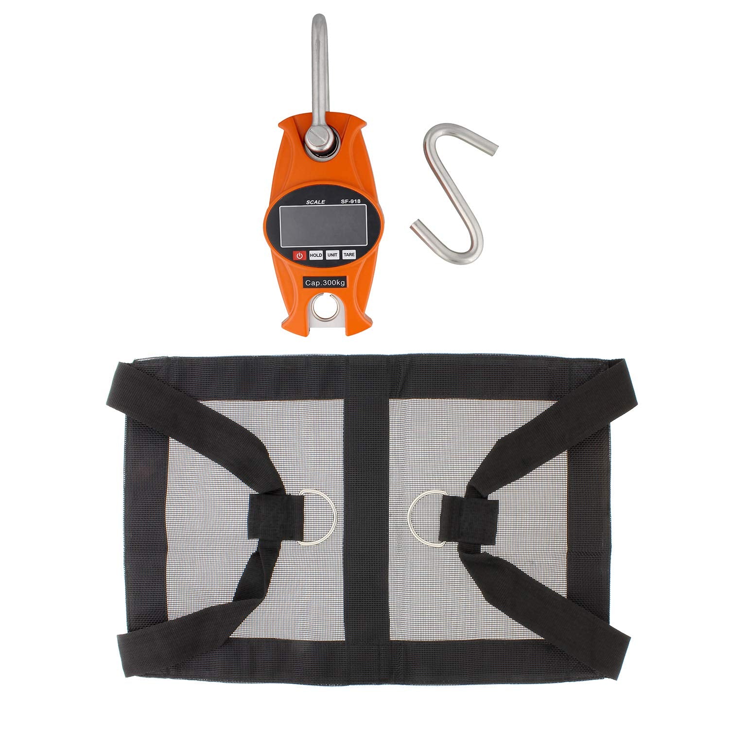 Calf sling setup on Rural365 scale showcasing newborn livestock weighing