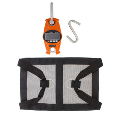Calf sling setup on Rural365 scale showcasing newborn livestock weighing