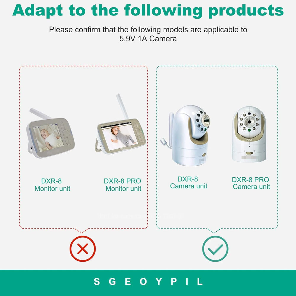 SGEOYPIL DXR-8 charger cable 9.8 ft for flexible placement.