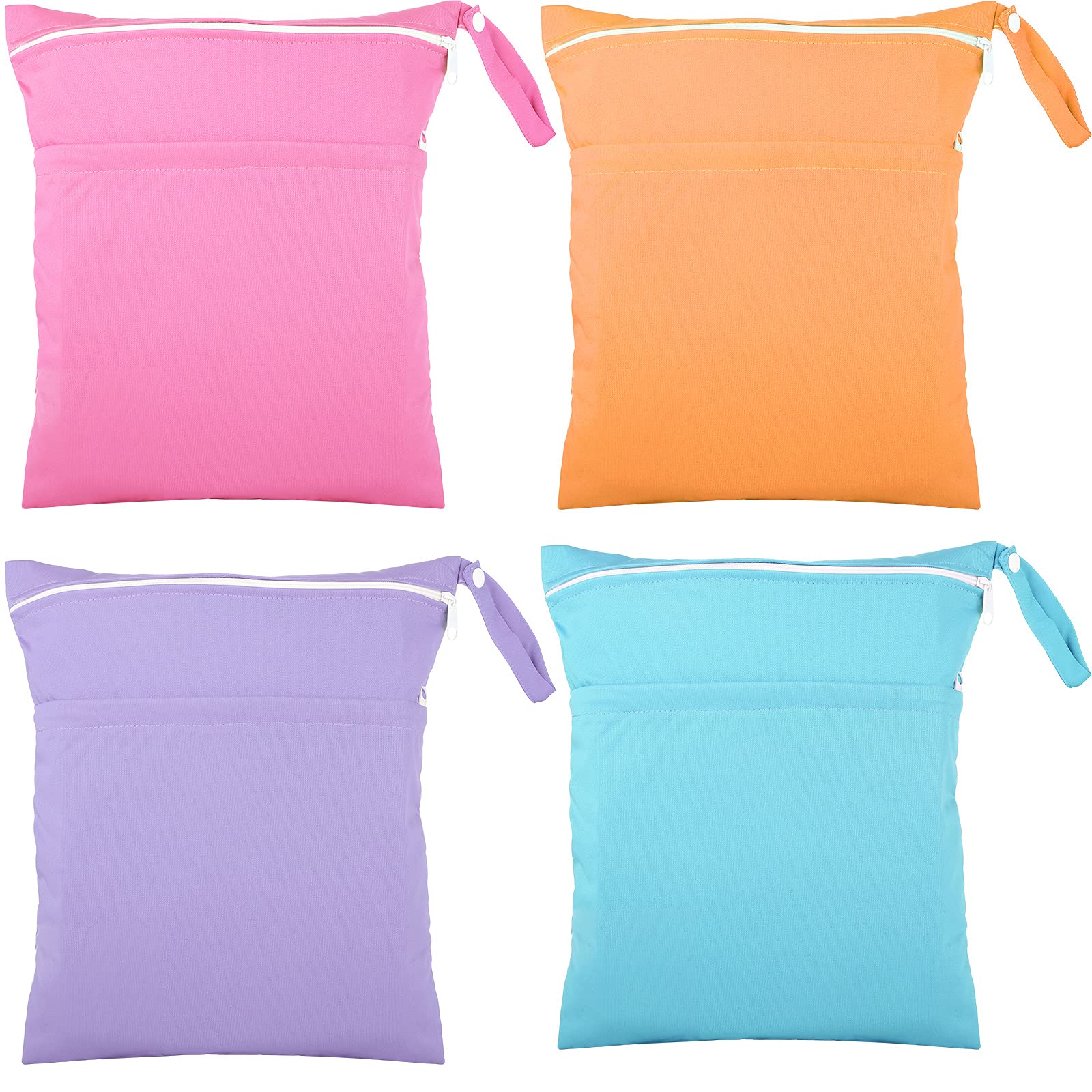 Shappy blue wet dry bag with dual pockets for clean and wet items