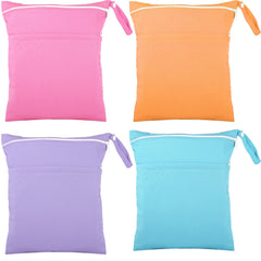 Shappy blue wet dry bag with dual pockets for clean and wet items