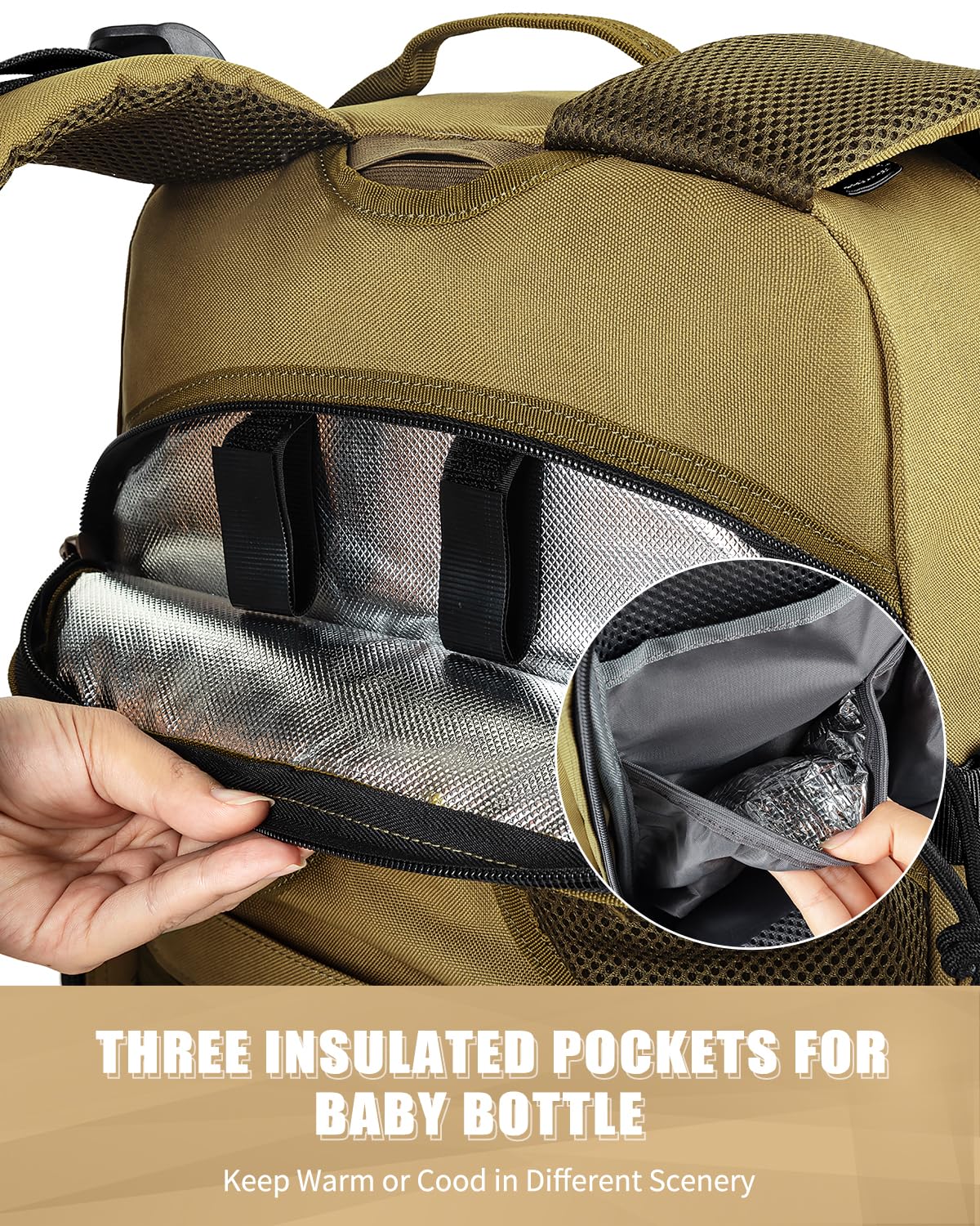 SHARKMOUTH diaper bag dedicated changing area keeps changing organized