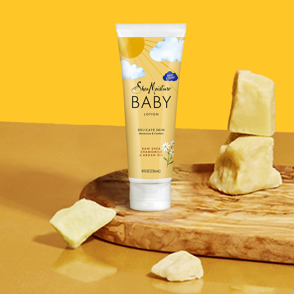 SheaMoisture Baby Lotion blends chamomile and argan oil for soft skin