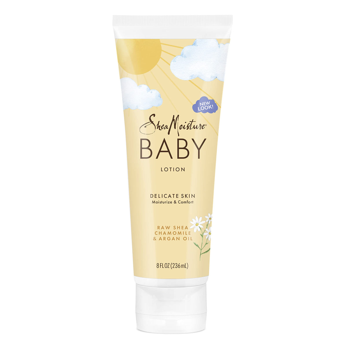 SheaMoisture Baby Lotion bottle with raw shea butter for gentle hydration