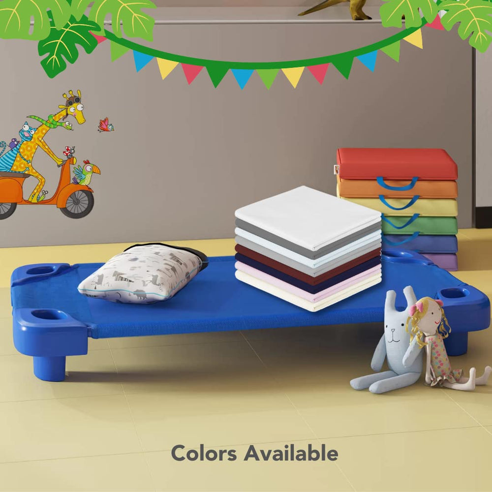 Sheets Stargazer daycare-friendly cot sheet designed for quick changes.