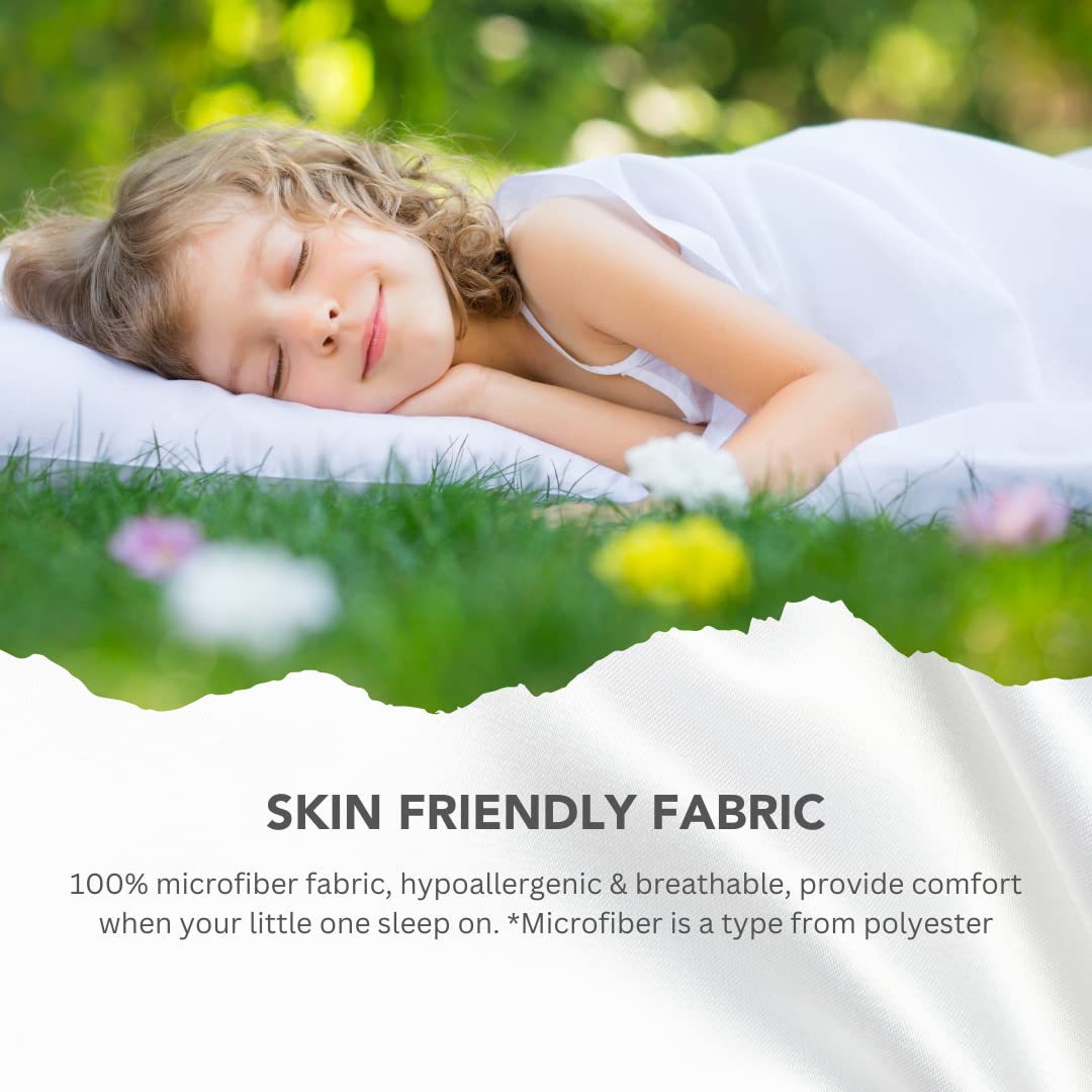 Sheets Stargazer machine-washable cot sheet ready for daycare laundry.