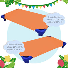 Sheets Stargazer 12-pack cot sheets enable quick daily changes.