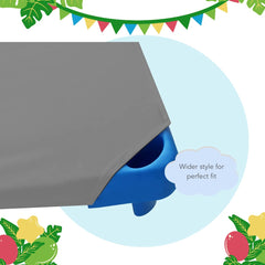 Sheets Stargazer poly cotton blend cot sheet texture close-up.