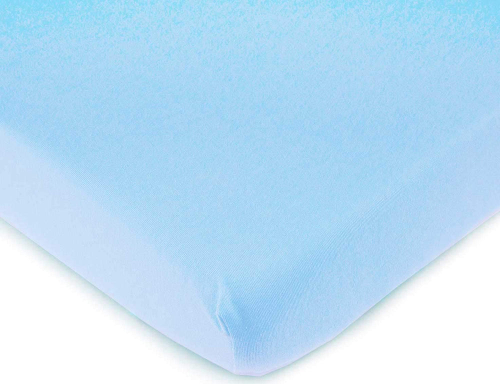 SheetWorld fitted sheet in baby blue for Maxi COSI Swift play yard, soft for naps.