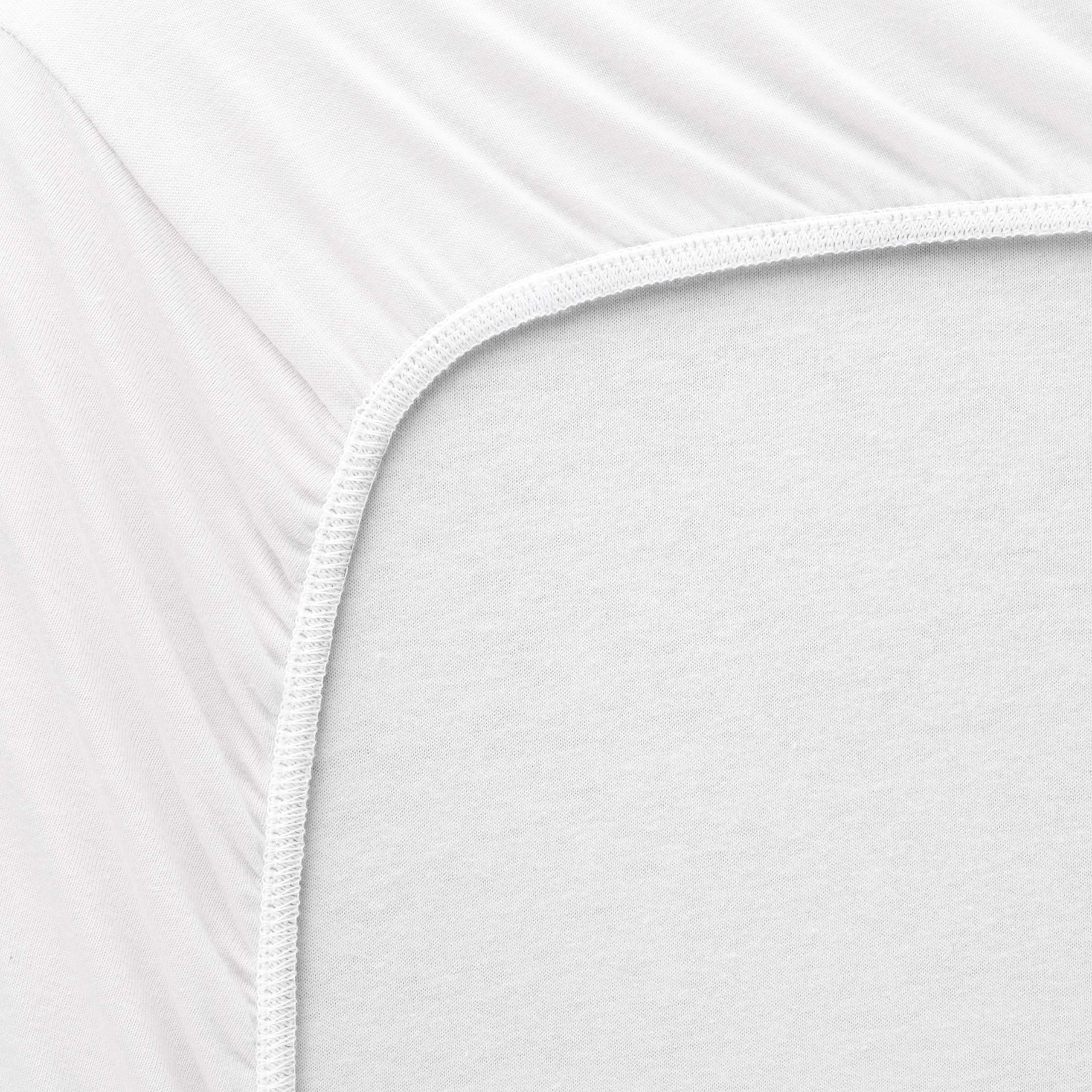 SheetWorld organic cotton jersey sheet provides breathable comfort for naps and sleep.