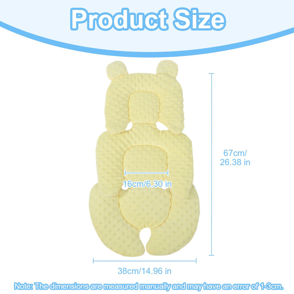 Travel compatibility with SHEKAKO universal baby seat pad in use.
