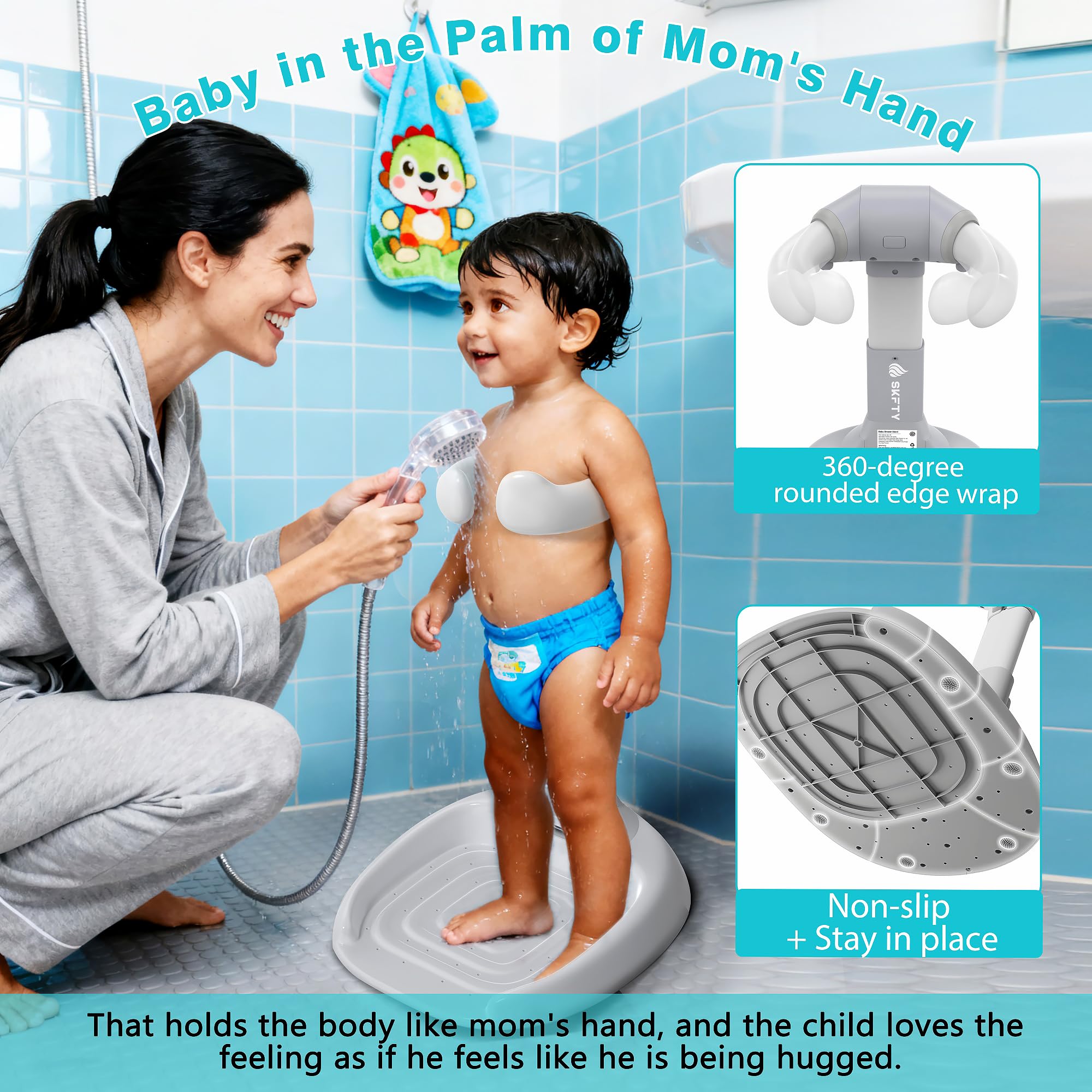 Shengkefty all-in-one care station supports bathing, diaper changes, and dressing
