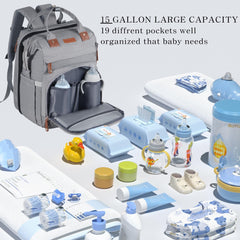 Shengmeister changing-table diaper bag highlights built-in station for quick diaper changes