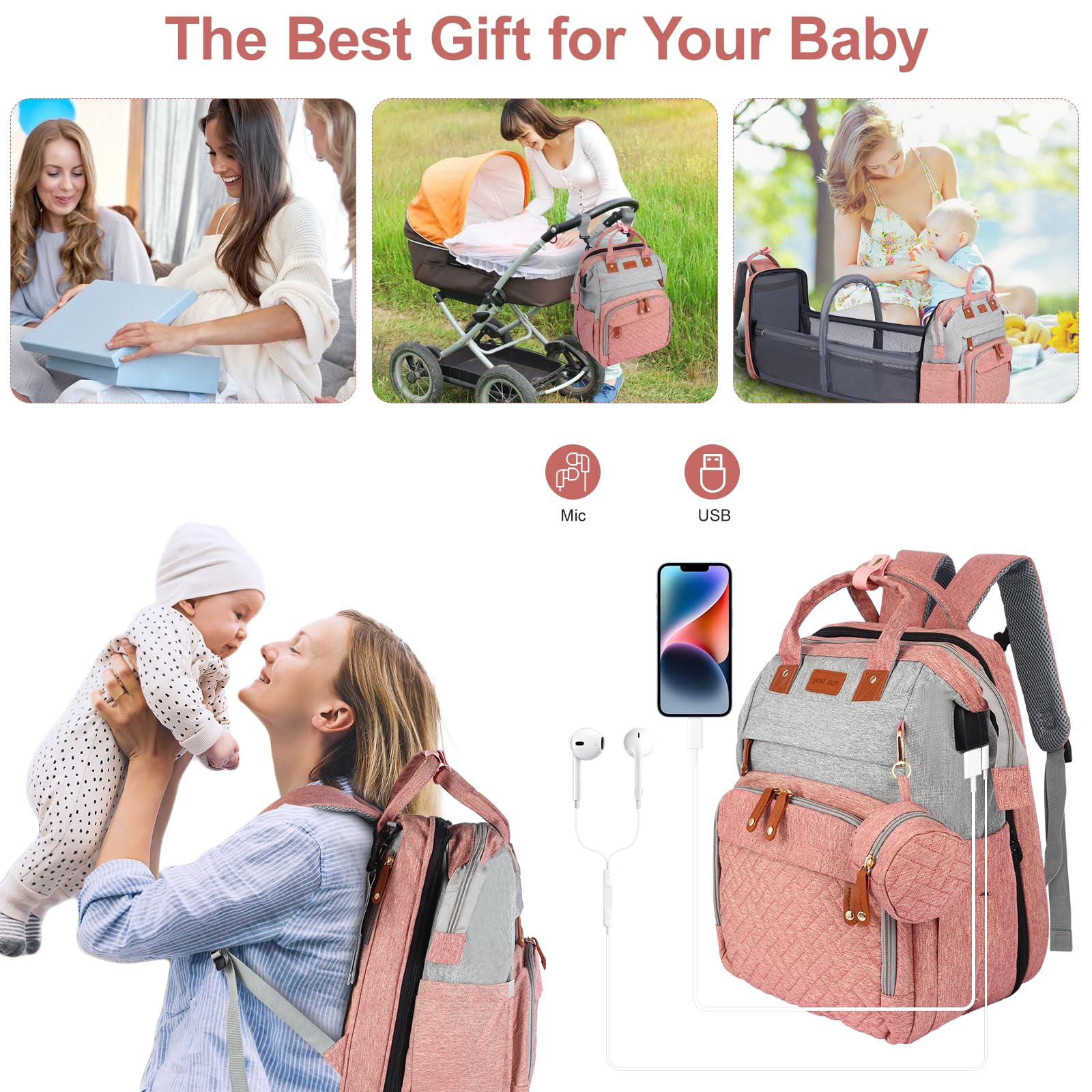 Shengmeister bag attaches to stroller for hands-free mobility