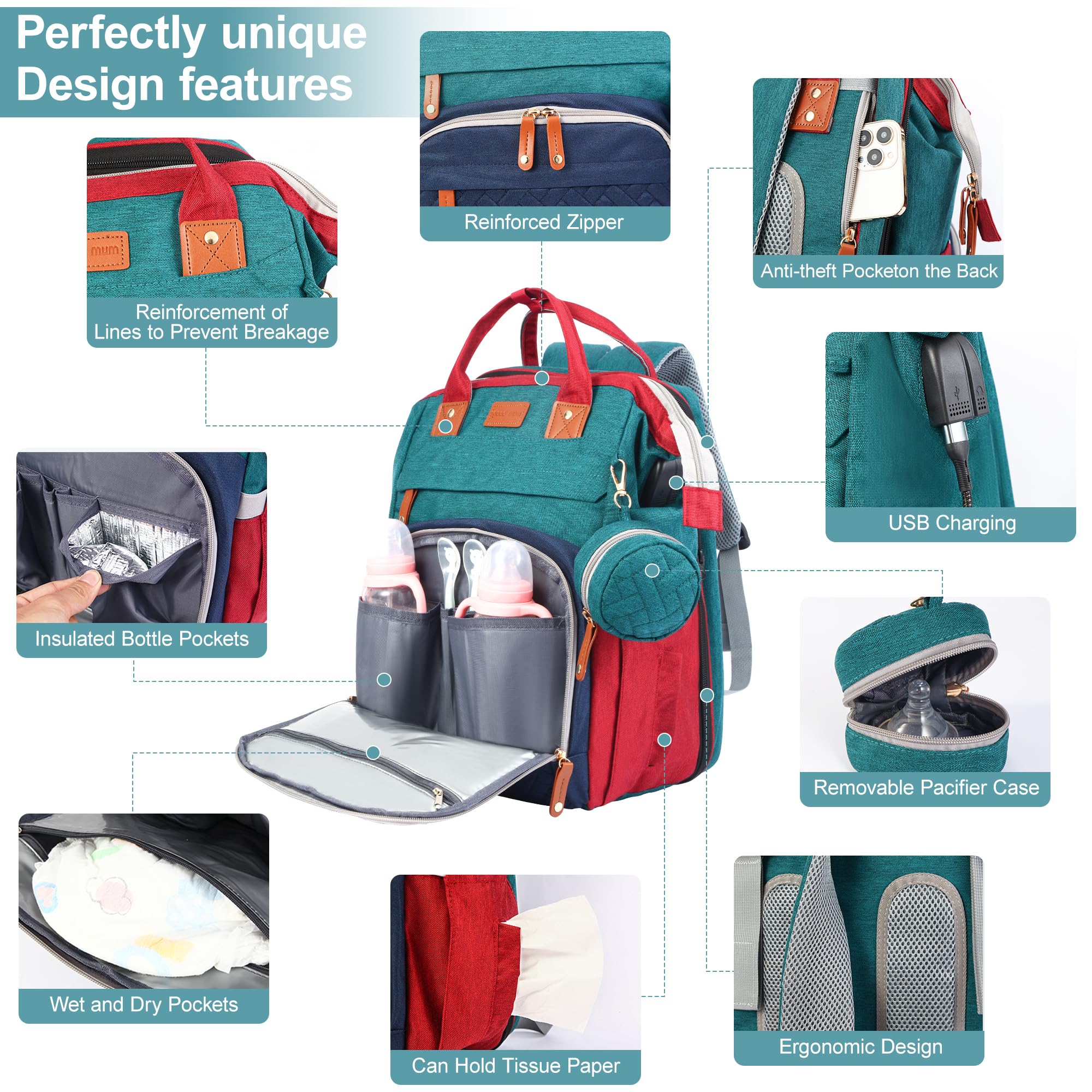 Shengmeister 900D waterproof fabric keeps gear dry and easy to wipe clean.