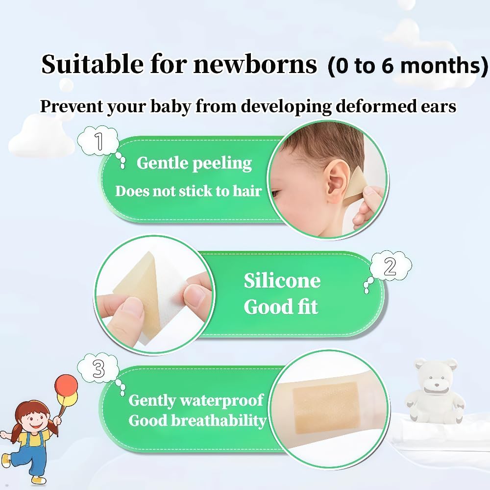 Shenzkeji ear cup corrector sticker enables custom sizing for growing ears