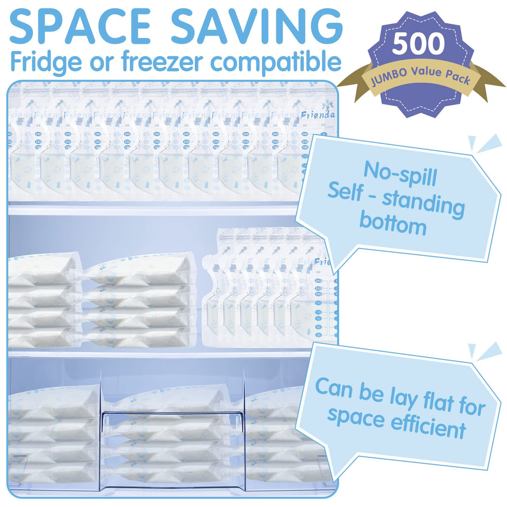 Sherr freezer-safe breastmilk bags suitable for long-term storage