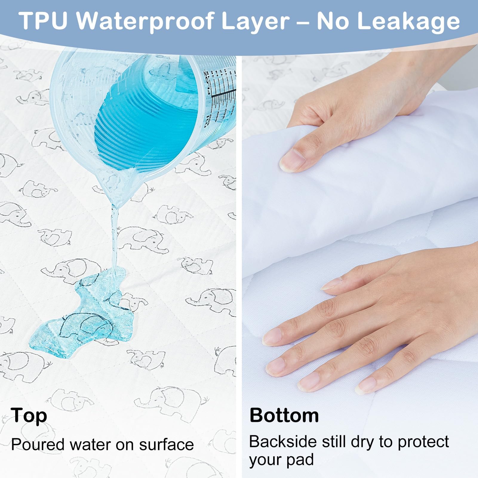 Elastic edge detail on SheSeek sheet ensures a secure, stretchable fit.