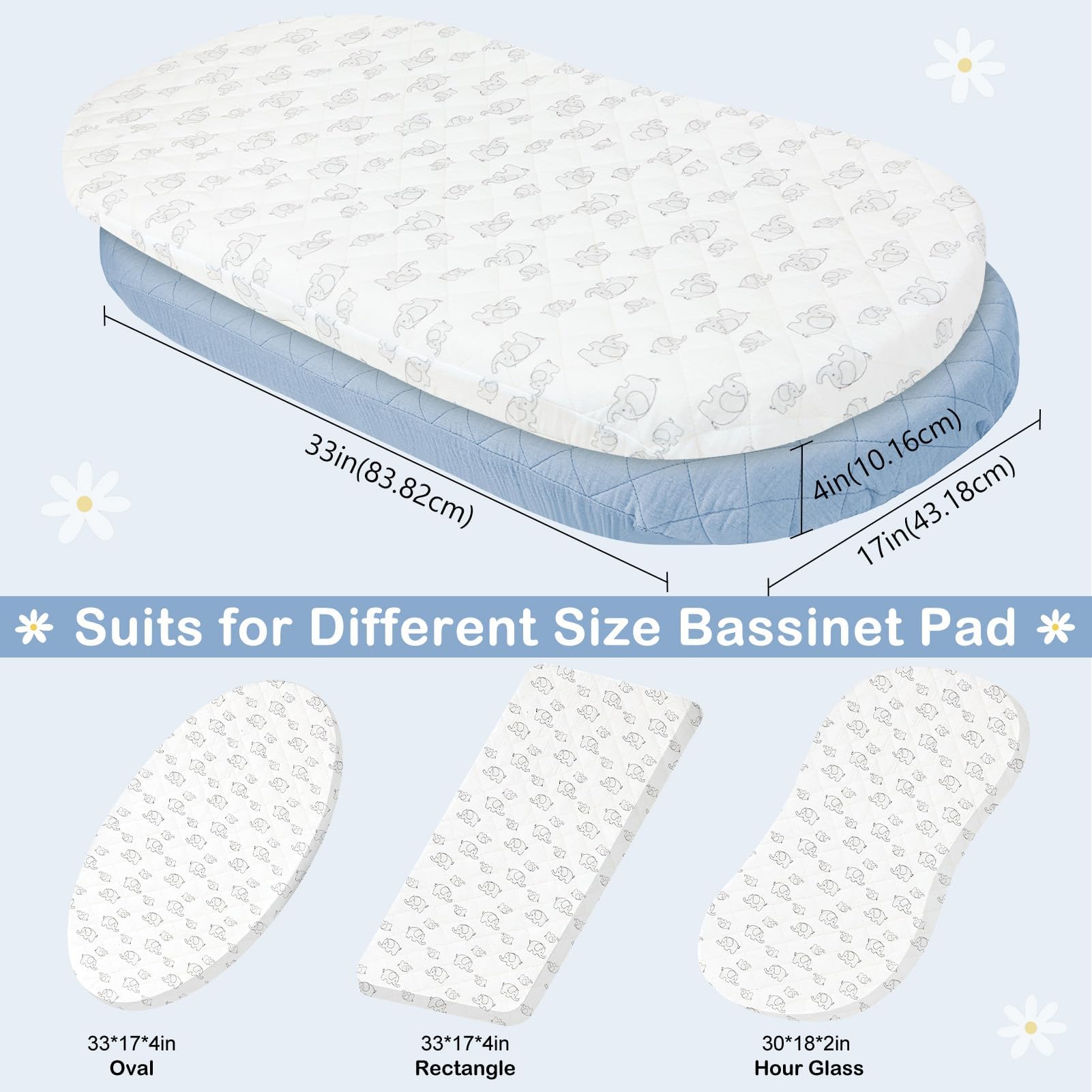Machine washable and quick-drying durability of SheSeek bassinet sheet.