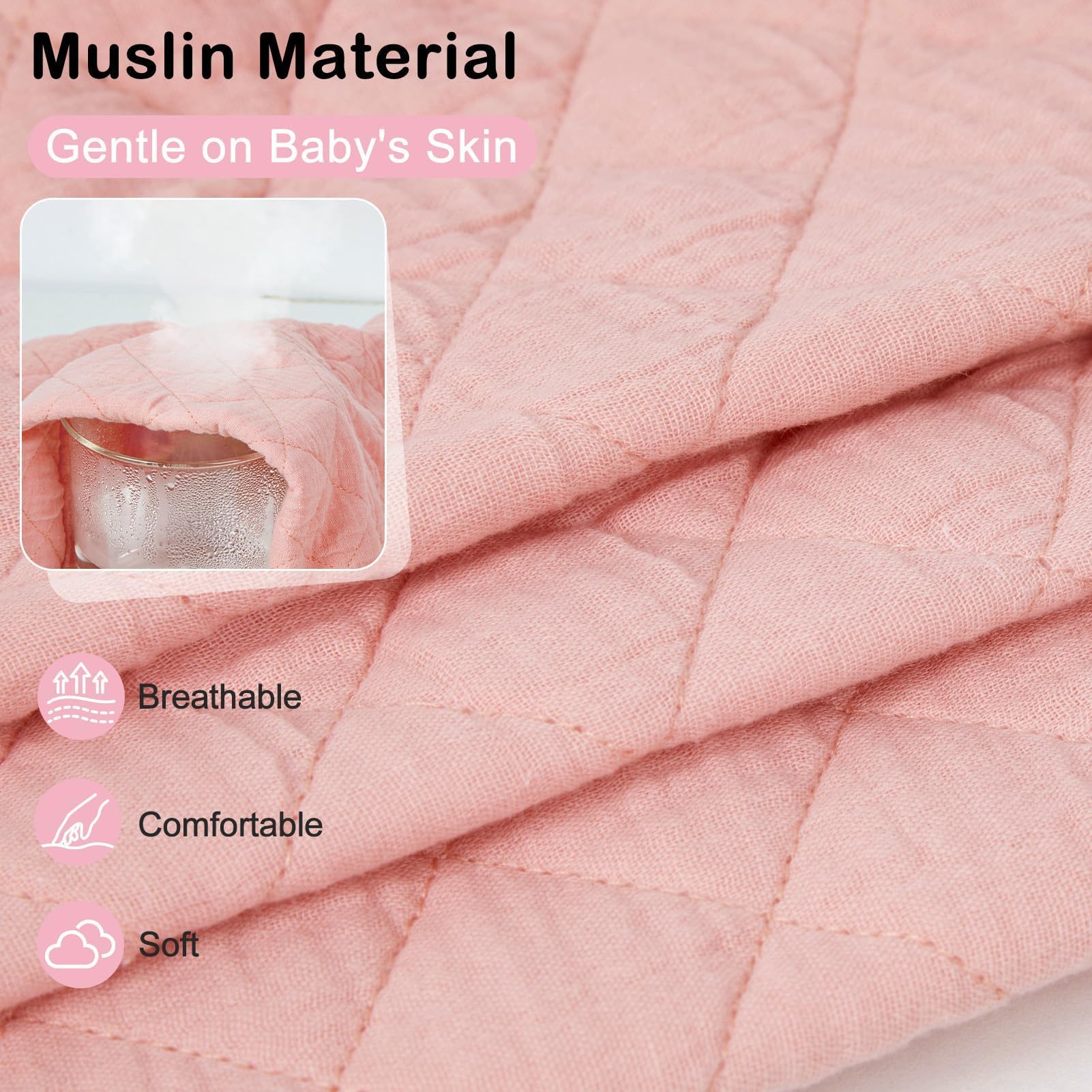 SheSeek Bassinet Sheets showing secure elastic fit that stays in place.