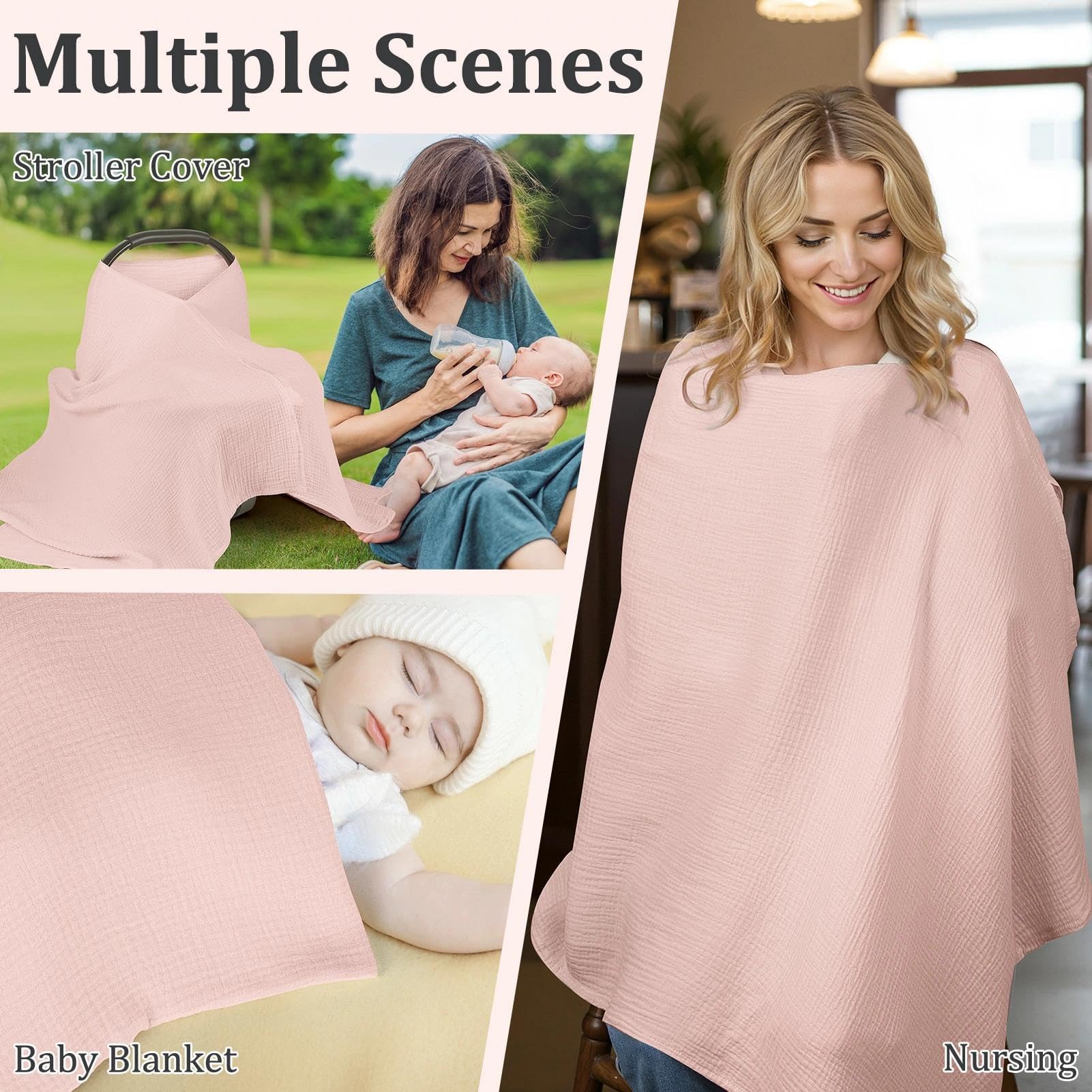 SheSeek Muslin cover is easy to clean, machine or hand wash, quick-drying and durable.