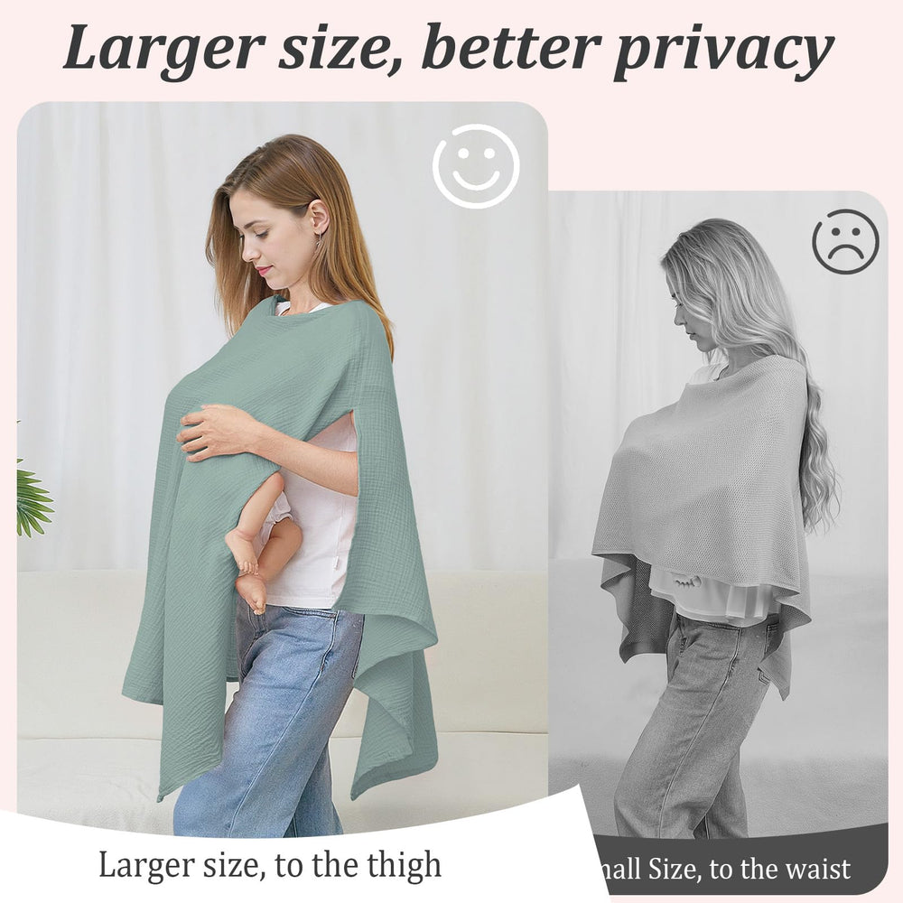 SheSeek nursing cover in soft cotton feels gentle and breathable against skin