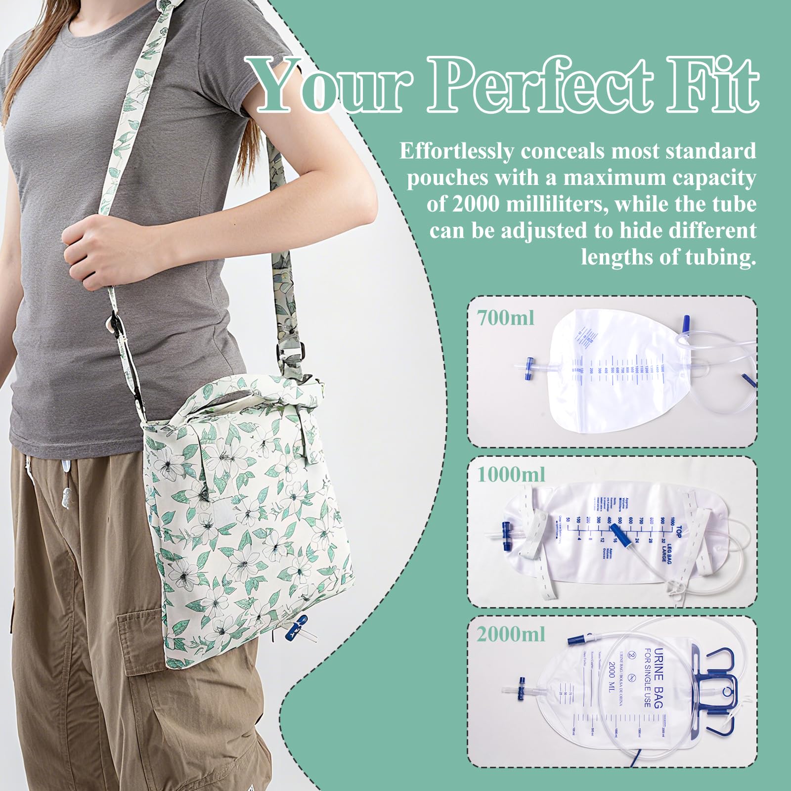 SHFGYG catheter bag holder with adjustable strap adapts to you.