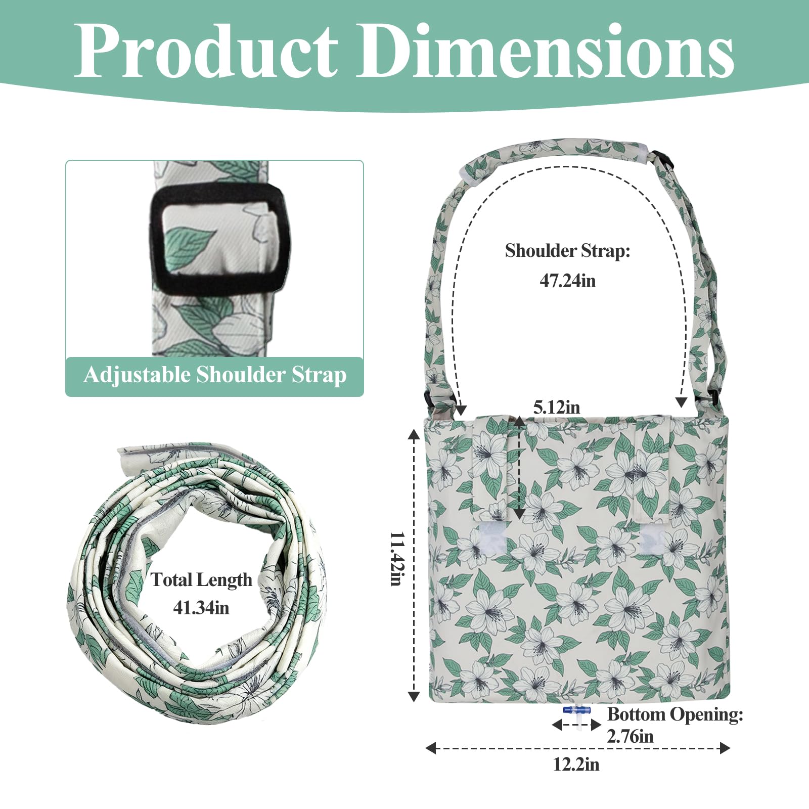SHFGYG catheter bag holder with external pocket keeps essentials handy.