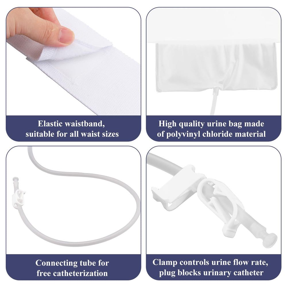 SHFGYG clear urine pouch with durable plastic close-up showing sturdiness