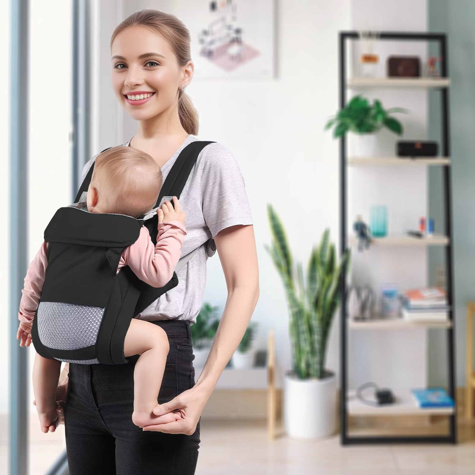 Shiaon adjustable-fit carrier designed for family use and growing little ones.