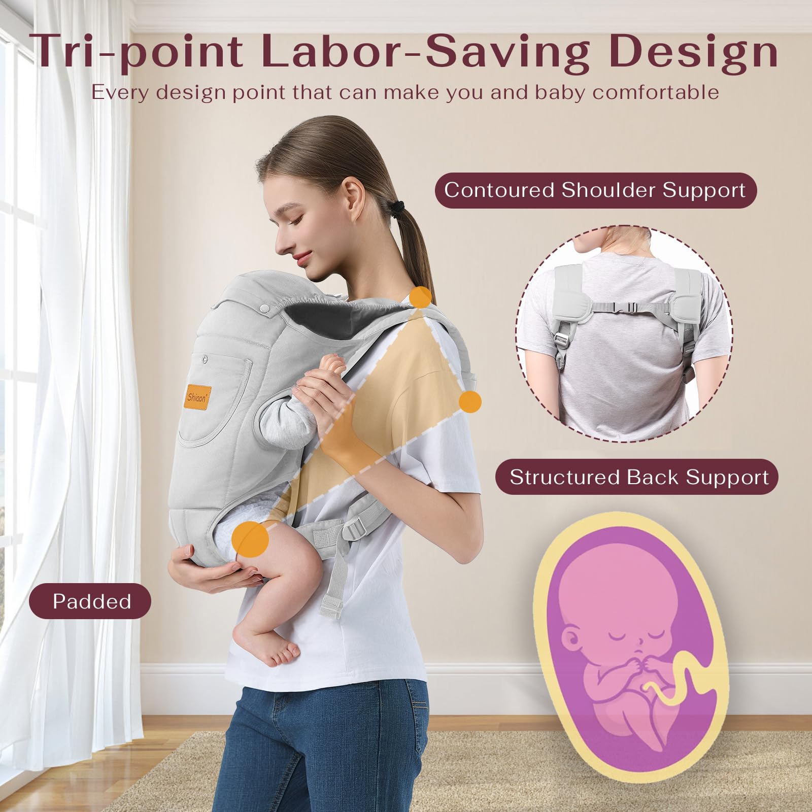 Shiaon adjustable sizing fits different family bodies.