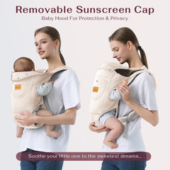 Shiaon baby carrier beige quick wear design for fast baby seating