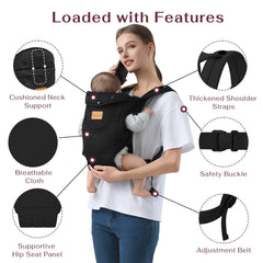 Shiaon quick in and out design makes on-the-go baby wearing fast and simple.