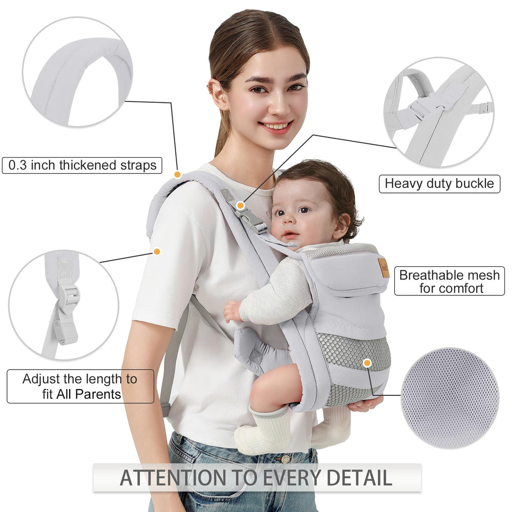 Shiaon easy-wear carrier enabling quick, stress-free baby placement.