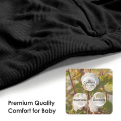 Shiaon sling shows back support for baby and caregiver comfort.