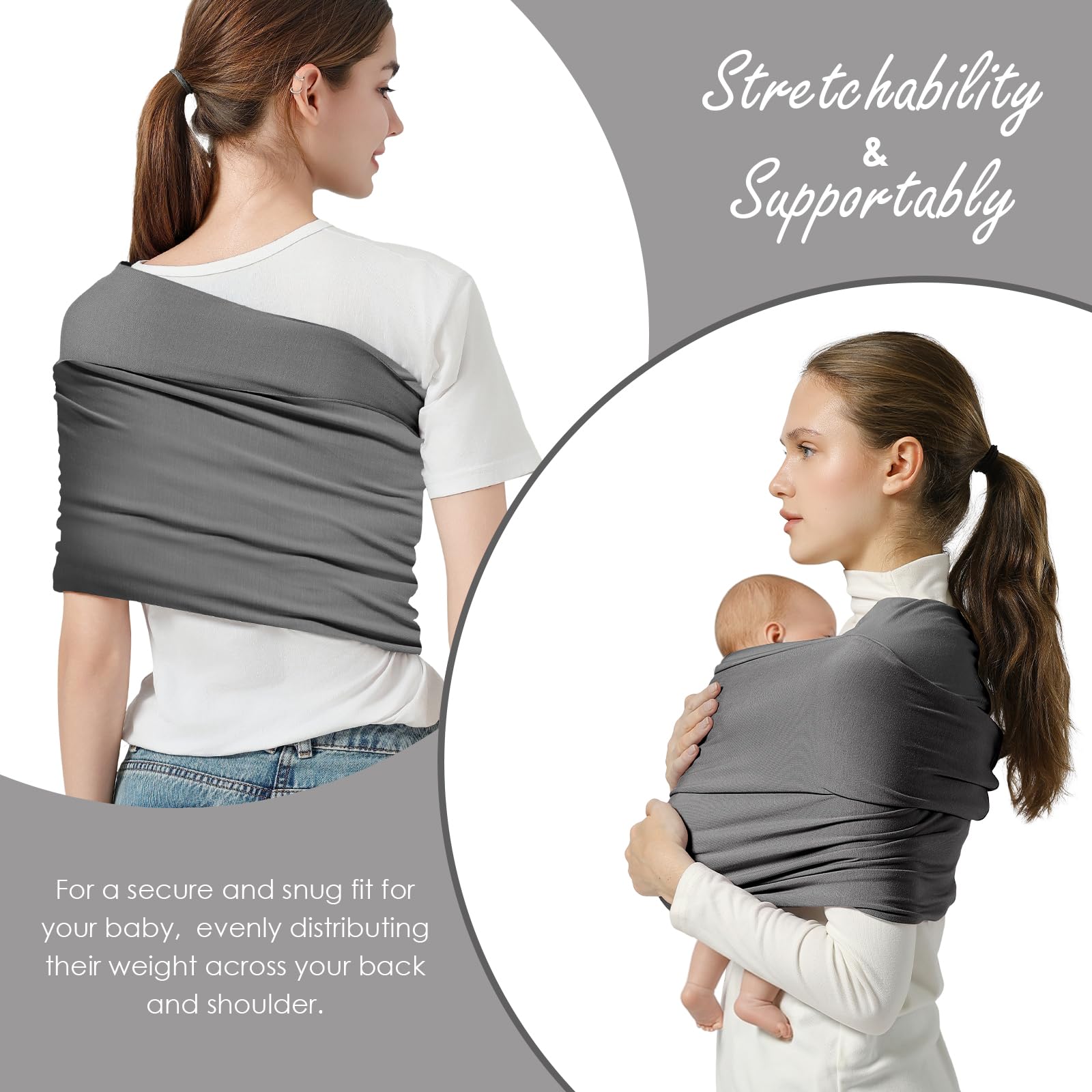 Shiaon baby wrap ergonomic hip-position supports baby's healthy posture